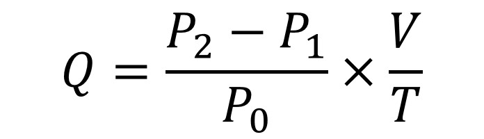 Công thức tính lưu lượng khí nén thực tế