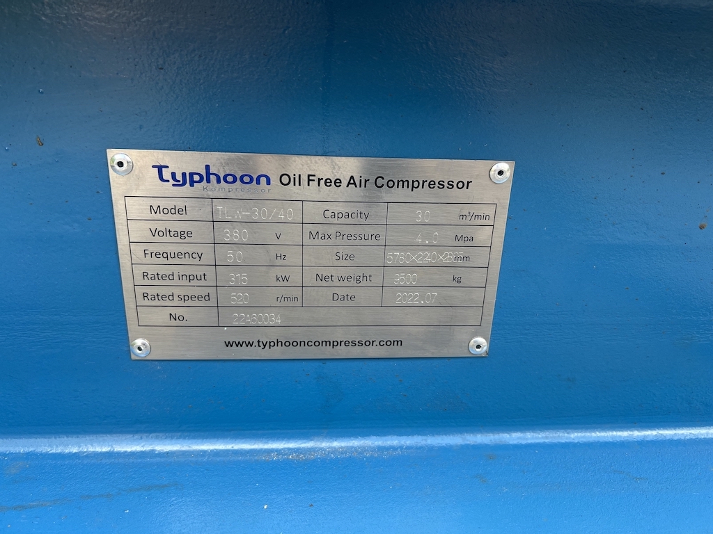 TYPHOON PET OIL FREE AIR COMPRESSOR -  TLW-10/40